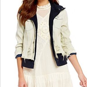 🌻EUC🌻Free people double weave denim jacket ivory